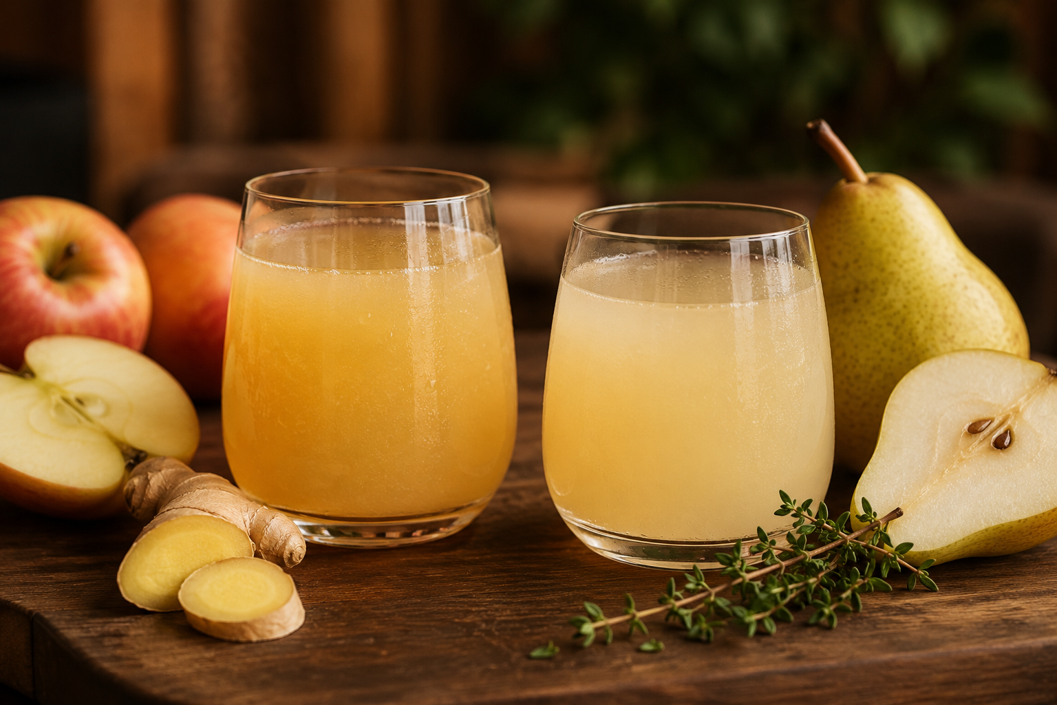 Verre de jus de pomme frais